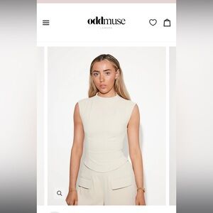 odd muse The Ultimate Muse Sleeveles Top in oat xxs